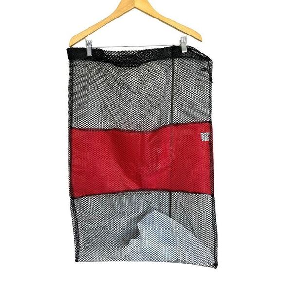 Chick-Fil-A Drawstring Mesh Bag Black Red Laundry Sports Storage Travel 33x22.5 - Picture 2 of 5